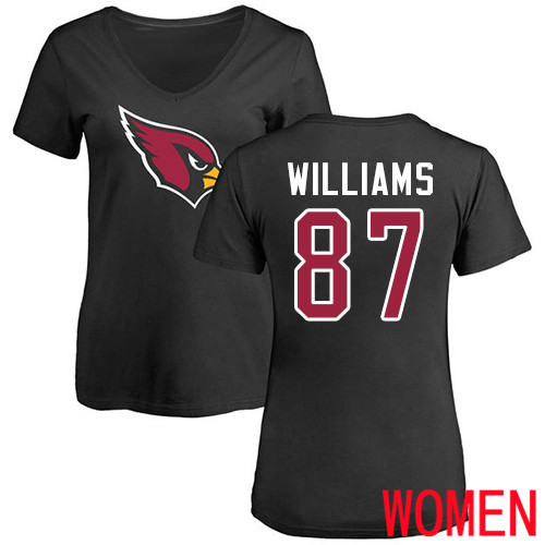 Arizona Cardinals Black Women Maxx Williams Name And Number Logo NFL Football #87 T Shirt->arizona cardinals->NFL Jersey